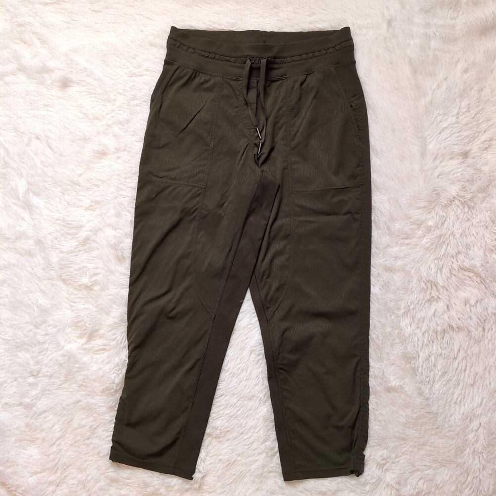 Lululemon Dance Studio Crop 25" Dark Olive Women's Size 8 - Picture 2 of 11